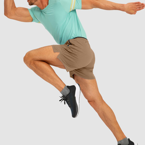 Short de course pour homme, fitness et gym, design uni avec poche et fermeture élastique à la taille - Product Image 6