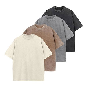 Camisetas Extra Grandes para Hombre, 100% Algodón, Estampado Personalizado, Corte Holgado, Estilo Vintage Lavado, Unisex, Manga Corta, Casual, Cómodas y Holgadas - Product Image 1