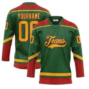 Camisetas de Hockey sobre Hielo Sublimadas Personalizadas de Alta Calidad, Color Personalizado, Unisex para Adultos, 100% Poliéster, Secado Rápido, Transpirables, OEM - Product Image 2