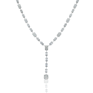 Collier Pendentif Diamant Taillé Radiant et Émeraude en Or Blanc 18K Sur Mesure, Meilleures Ventes, Bijoux de Mariée Élégants pour la Vente Mondiale - Product Image 4