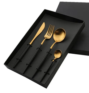 Brass Dessert Spoon Cutlery Sets PVD Handle Dinner Sets Customizable Size Kitchen <b>Tabletop</b> Stylish Spoon Best Price - Product Image 3