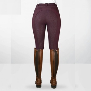 Qualité supérieure, impression silicone, couleur personnalisée, pantalon d'équitation pour femme, coupe classique, compression respirante, taille haute - Product Image 6
