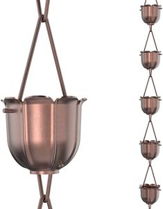 Chaîne de pluie décorative rustique en métal, style vintage, durable, pour jardin, avec gouttelettes d'eau de pluie – Meilleure vente - Product Image 2