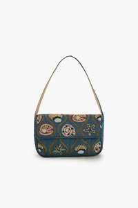 Bolso de Hombro a Rayas con Bordado de Cuentas y Patrón de Limones, Estilo Bohemio, Bolso de Mano para Mujer de Verano - Product Image 4