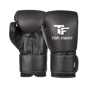 Black High Quality Boxing Gloves Custom Logo Cowhide Adults Custom Made Premium Breathable Wholesale Boxing Gloves - Product Image 1