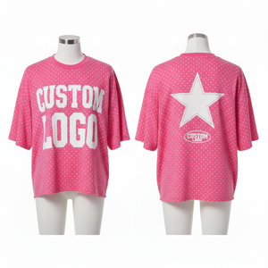 Camiseta Corta Oversize Personalizada para Mujer, Estilo Boxy, de Alta Calidad, con Estampado Gráfico, para Dama 2026 - Product Image 1