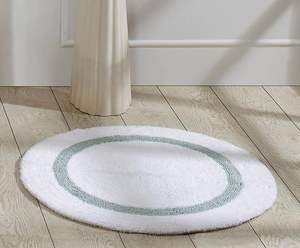Alfombra de Baño Contemporánea 100% Algodón, Suave, Absorbente y Lavable a Máquina, con Bambú Sólido para Baños y Duchas Modernos - Product Image 4