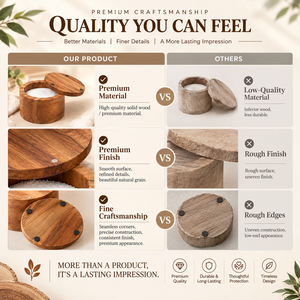 Natural Eco-Friendly Acacia Wood Customizable Salt Cellar <b>Box</b> Swivel Magnetic <b>Lid</b> <b>Wooden</b> Spice Pepper <b>Storage</b> Keeper Jar for - Product Image 3