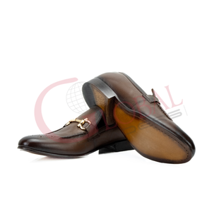 Chaussures habillées en cuir pour hommes, style mocassin à enfiler avec mors de cheval, pour le bureau, les occasions formelles et décontractées, design classique - Product Image 3