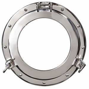 Nautical Aluminium <b>Round</b> <b>Wall</b> Marine Silver Polished Home Decor-Porthole Window <b>Mirror</b> for Makeup for Ladies - Product Image 1