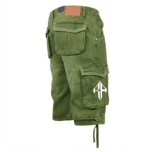 Pantalones Cortos de Mezclilla para Hombre, de Alta Calidad, con Estampado de Serigrafía, Estilo Jeans, de Pierna Ancha, Material Spandex/Poliéster - Product Image 6