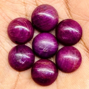 Pierre précieuse cabochon ronde en rubis AAA, 12 mm, rubis rouge, pierres précieuses en vrac, prix de gros, lot en vrac pour la fabrication de bijoux, provenance Inde - Product Image 3