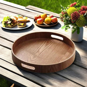 Bandeja de Madera de Acacia 2026, Ecológica, Estilo Japonés, Nuevo Diseño, Grado Comercial, Apta para Lavavajillas, Acabado Pulido, para Servir - Product Image 2