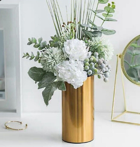 Modern Living Room Table <b>Top</b> Decoration Flower Metal Vase Premium Packaging Traditional Metal Flower Vase - Product Image 4