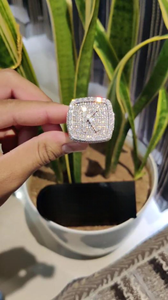 Luxury Iced Out Letter K Moissanite <b>Pinky</b> <b>Ring</b> <b>for</b> <b>Men</b> Hip Hop Bling Statement Jewelry Gift <b>Silver</b> Finish - Product Image 4