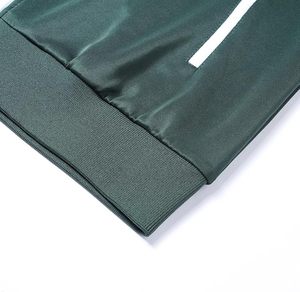 Survêtement vert uni pour homme, manches longues, col montant, fermeture éclair, sportif, séchage rapide, coupe régulière, vêtements d'automne - Product Image 6