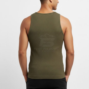 Camiseta sin Mangas para Hombre, Diseño de Color Sólido, Transpirable, Tejida, para Entrenamiento Deportivo, Fitness y Comodidad Diaria - Product Image 4