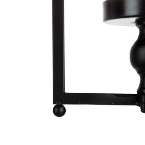 Lanterne rectangulaire en fer noir de haute qualité avec porte-bougie pour la décoration de la maison, finition mate - Product Image 2