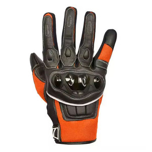 Gants de moto en cuir de qualité supérieure, personnalisés, à écran tactile, à doigts entiers, séchage rapide, évacuation de l'humidité, revêtement en polyuréthane - Product Image 5