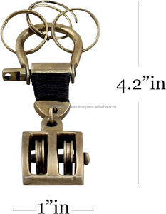 Porte-clés ancre nautique vintage en laiton, haute qualité, à dégagement rapide, pour clés de voiture, fait main, léger, personnalisable - Product Image 3
