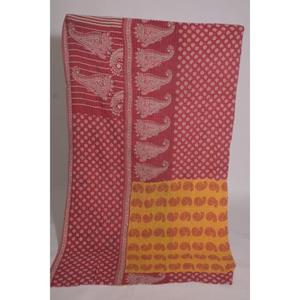 Colcha Kantha Gudri de Algodón Suave, Hecha a Mano, con Estampado Vintage, Lavable, Ecológica, Reversible, para Cama o Sofá - Product Image 2