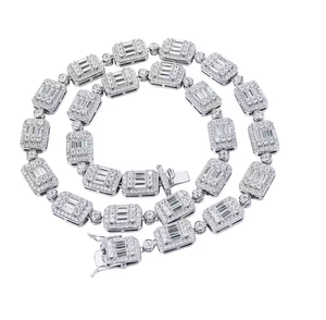 Cadena de Tenis de Moissanita de Alta Claridad, Colgante Hip Hop Bling, Joyería de Moda Unisex - Product Image 4