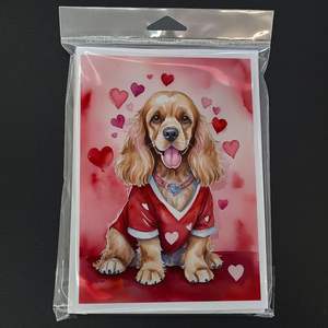 Cocker Spaniel lunatique A7 taille 5x7 cartes vierges paquet de 8 cartes de voeux de la Saint-Valentin avec enveloppes My Valentine - Product Image 3