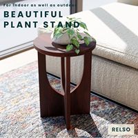 Set de table classique en bois massif - Rond 22 pouces de haut, finition noyer artisanale, jetable, taille et couleur personnalisables