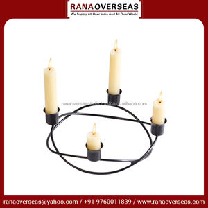 เชิงเทียนโลหะสีดำวินเทจที่มีสไตล์และทนทานสำหรับงานแต่งงานและงานพิเศษมีให้เลือกหลายสไตล์และขนาด - Product Image 3