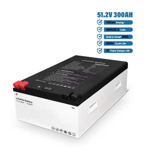 Batterie lithium-ion LiFePO4 HR 48V 300Ah 51,2V 5kWh Système de stockage Noir 115kg pour 10-15kW - Product Image 2