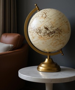 Globe terrestre vintage avec support en bronze |   Carte du monde classique pour la décoration intérieure, design de qualité supérieure, design luxueux - Product Image 1
