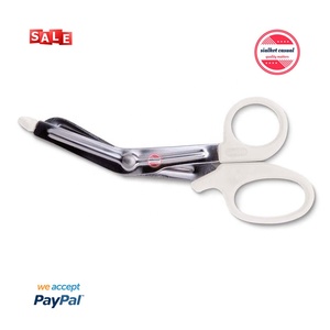 Ciseaux utilitaires de cuisine/ciseaux universels multifonctions, en acier inoxydable avec manche en plastique, couleur rouge - Product Image 5