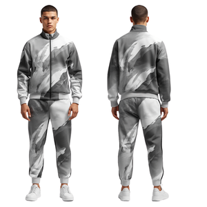 Chándal Moderno para Hombre con Cierre Completo, Diseño Geométrico Glacier Flow, con Construcción Deportiva de Primera Calidad - Product Image 1