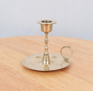 Porte-bougie en laiton de qualité supérieure pour mariage, événement festif, finition métallique dorée, support à bougie en verre pour décoration de table à la maison - Product Image 1