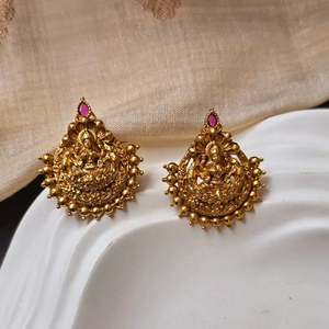 Lakshmi Devi Fine Dangle Earrings - Product Image 1
