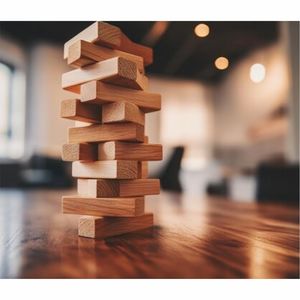 Jeu de Tour de Blocs Géante en Bois Premium, Blocs d'Empilage Sûrs en Pin pour Fêtes en Plein Air et Amusements en Jardin, Valise de Transport Incluse - Product Image 6