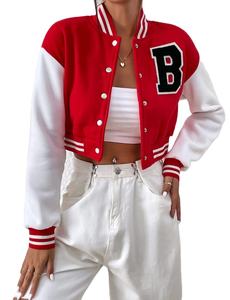 Rétro pour Chicago pour Bulls Varsity Jacket Veste pour Homme avec Col Montant Corps en Laine et Manches en Cuir Logo Brodé - Product Image 2