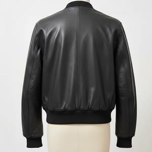 แจ็คเก็ตบอมเบอร์บุหนังวัวแท้แบบฟอกสี  ผิวสัมผัสแบบด้าน  สำหรับผู้ชาย  ผลิตตามสั่งขายส่ง OEM ปี 2025 |   หนังวัวแท้ - Product Image 4