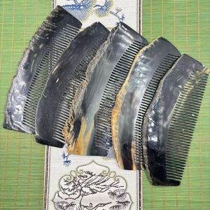 Peine Profesional de Cuerno de Búfalo Natural para Barbería, Salón de Belleza, Estilismo, Cuidado de la Barba, Peinado, Accesorio de Aspecto Clásico Vintage - Product Image 2