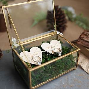 Metal & Glass Jewelry <b>Box</b> With Metal Frame For Jewelry Organizers And Storage Use Customized Glass Boxes - Product Image 1