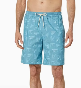 Short de bain rayé pour homme, taille mi-haute, cordon de serrage, séchage rapide, décontracté, longueur courte, en polyester - Product Image 5