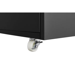 Double Door Black Metal Printer <b>Cabinet</b> with 360 Degree <b>Lockable</b> Casters Adjustable Steel Shelves Waterproof Feature - Product Image 3