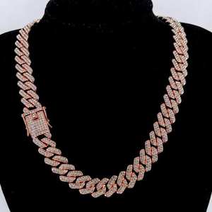 Hip Hop Chain Link Chain Iced Out Link Necklace Cuban Diamond <b>Choker</b> - Product Image 1