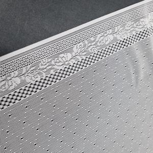 Tissu en dentelle extensible à pois en maille, 24 cm, léger, en nylon et élasthanne, tricoté chaîne, avec bandes latérales florales pour lingerie de mariage - Product Image 2