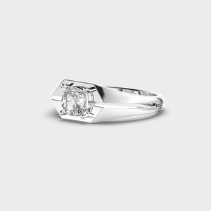 Geometric Cushion Diamond Engagement <b>Ring</b> White Gold Prong Setting Classic Women's <b>Fine</b> <b>Ring</b> - Product Image 3