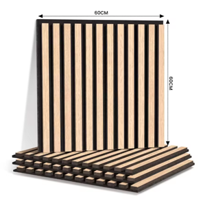 Polyester Fiber Solid Wood MDF Acoustic Panels Waterproof Soundproof Eco-Friendly Modern for Hotels Apartments Bathrooms - Product Image 4