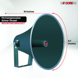 Set di Altoparlanti Professionali PA con Driver a Compressione da 2 Pollici a 5 Nuclei, 600W, 16 Ohm, Corpo in Alluminio Resistente alle Intemperie, Filettatura 18 TPI - Product Image 2