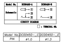 Connecteur d'alimentation CC DIP 3 broches 3,7 mm DC00450 personnalisé en usine, prise d'alimentation CC