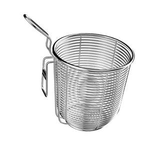 Colador de fideos de acero inoxidable de alta calidad con cesta profunda para cocinar y escurrir grandes cantidades de fideos - Product Image 1