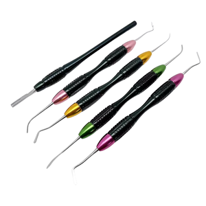 Ensemble de 5 spatules pour composites dentaires en acier inoxydable, manuelles, avec poignée ergonomique, certifiées CE, kit artistique, restauration - Product Image 5